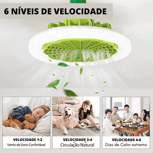 (COMPRE 1 LEVE 2) Luminária LED com Ventilador | FanMaster®